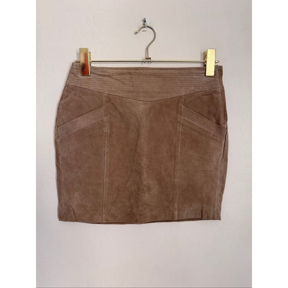 DICTIONARY 100% Suede Leather Mini Skirt Size X-Small NWT